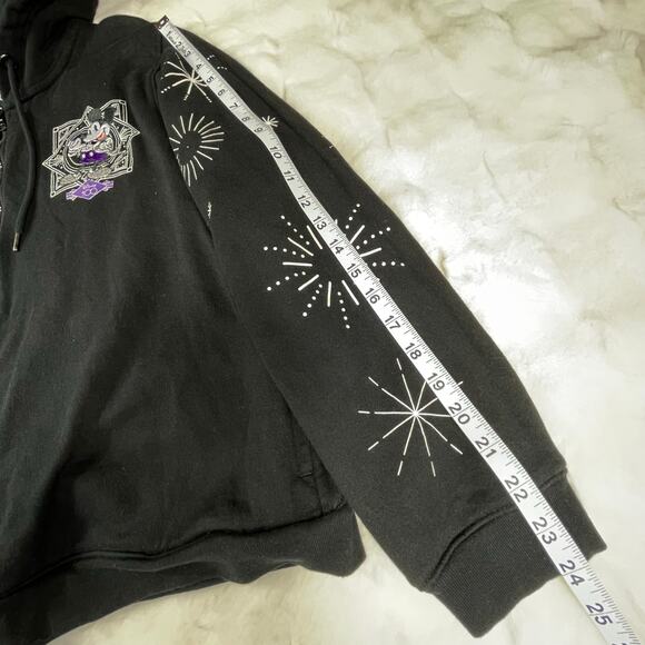 🔥Disney 100 Mickey Mouse & Friends Embroidered Black Zipper Hoodie Sweatshirt - Picture 16 of 16